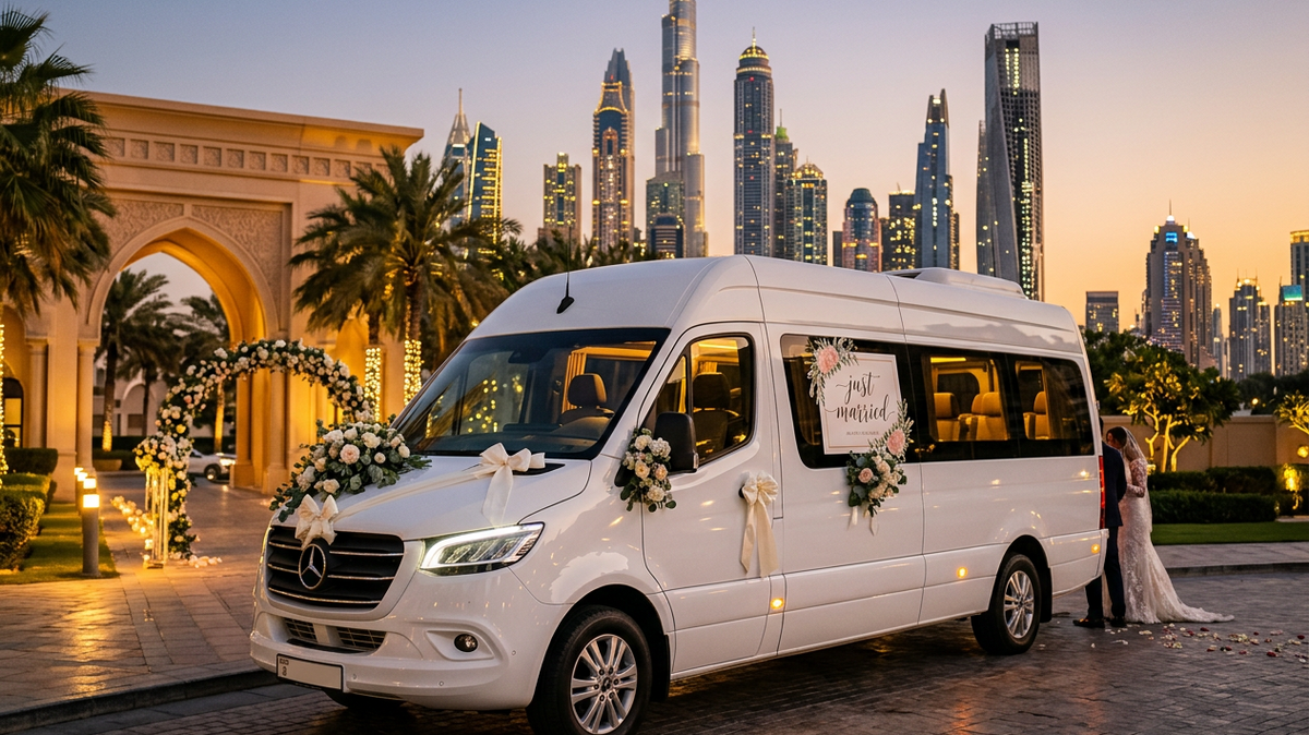 Mercedes Sprinter Rental for Weddings in Dubai: Luxury Guest Transportation