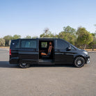 Stylish Dashboard of Mercedes Falcon V-Class Luxury Van with Chauffeur in Dubai