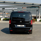 Stylish Interior of Mercedes Vito Black V-Class for Chauffeur Service in Dubai