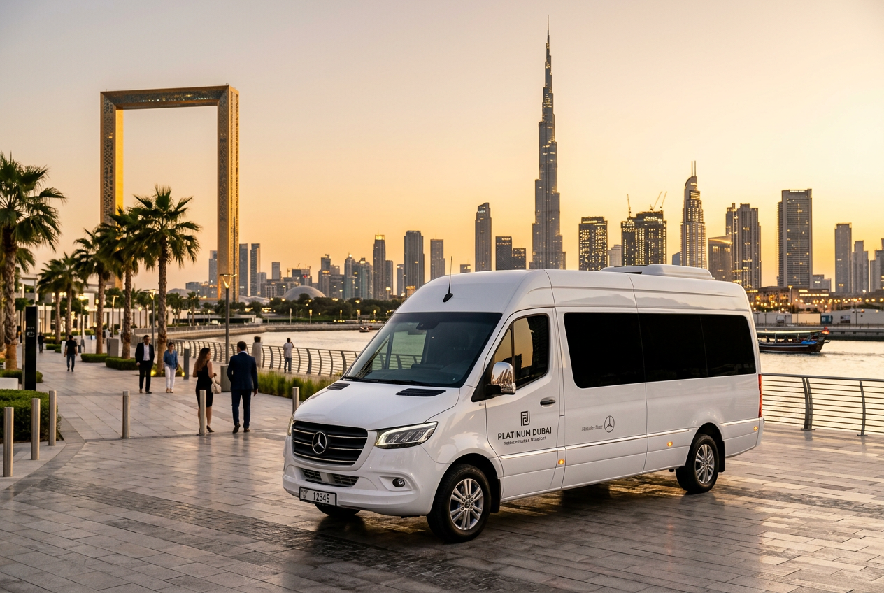 Mercedes Sprinter Rental Dubai for Private City Tours and Sightseeing